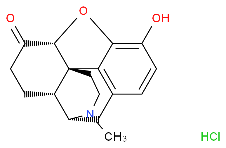 (1S,5R,13R,17R)-10-hydroxy-4-methyl-12-oxa-4-azapentacyclo[9.6.1.0<sup>1</sup>,<sup>1</sup><sup>3</sup>.0<sup>5</sup>,<sup>1</sup><sup>7</sup>.0<sup>7</sup>,<sup>1</sup><sup>8</sup>]octadeca-7(18),8,10-trien-14-one hydrochloride_分子结构_CAS_71-68-1