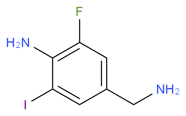 4-(aminomethyl)-2-fluoro-6-iodoaniline_分子结构_CAS_911124-04-4)