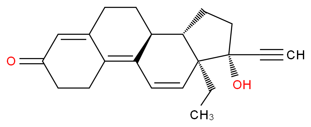 (10S,11S,14R,15S)-15-ethyl-14-ethynyl-14-hydroxytetracyclo[8.7.0.0<sup>2</sup>,<sup>7</sup>.0<sup>1</sup><sup>1</sup>,<sup>1</sup><sup>5</sup>]heptadeca-1,6,16-trien-5-one_分子结构_CAS_16320-04-0