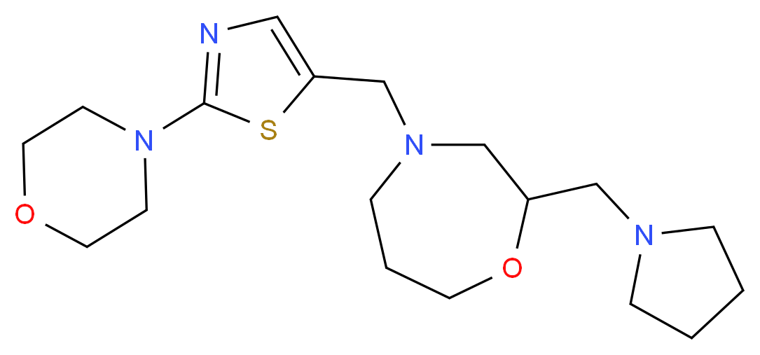 4-[(2-morpholin-4-yl-1,3-thiazol-5-yl)methyl]-2-(pyrrolidin-1-ylmethyl)-1,4-oxazepane_分子结构_CAS_)