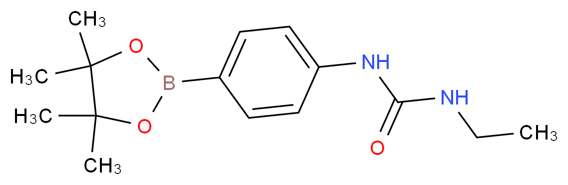 1-Ethyl-3-(4-(4,4,5,5-tetramethyl-1,3,2-dioxaborolan-2-yl)phenyl)urea_分子结构_CAS_874291-00-6)
