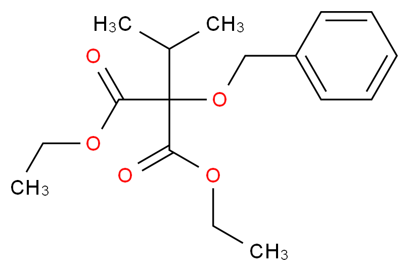 1,3-diethyl 2-(benzyloxy)-2-(propan-2-yl)propanedioate_分子结构_CAS_24124-03-6