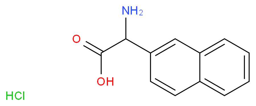 2-amino-2-(naphthalen-2-yl)acetic acid hydrochloride_分子结构_CAS_433292-03-6