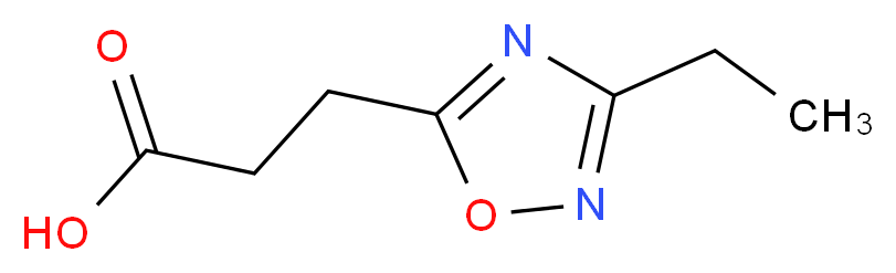 3-(3-Ethyl-[1,2,4]oxadiazol-5-yl)-propionic acid_分子结构_CAS_)