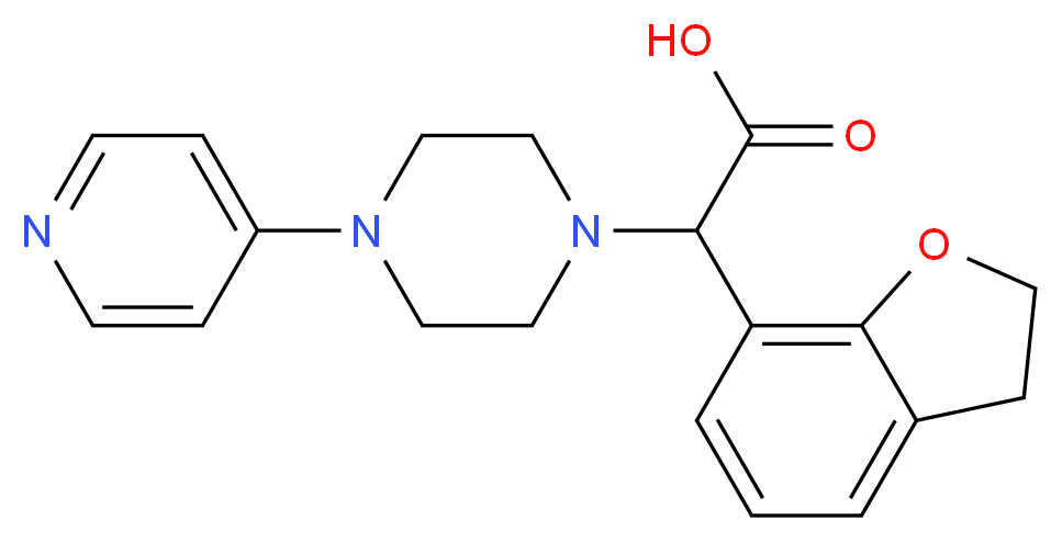 2,3-dihydro-1-benzofuran-7-yl(4-pyridin-4-ylpiperazin-1-yl)acetic acid_分子结构_CAS_)