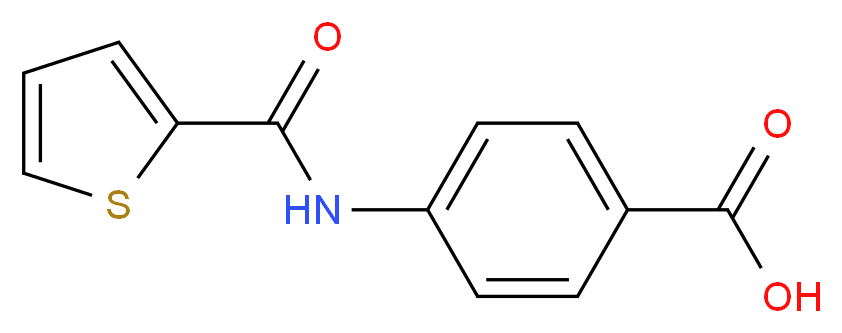 4-(thiophene-2-amido)benzoic acid_分子结构_CAS_25700-63-4