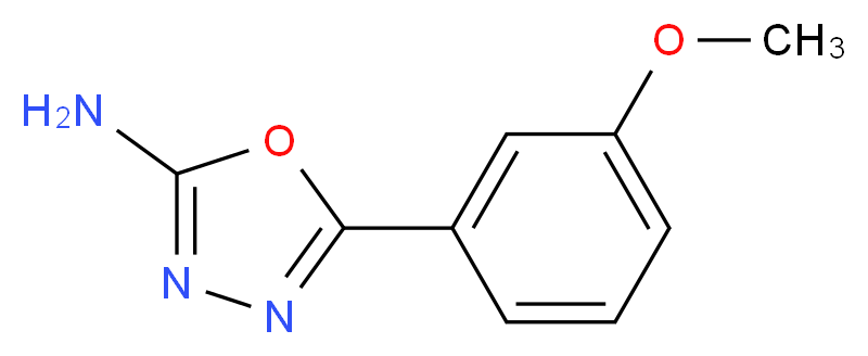 2-Amino-5-(3-methoxyphenyl)-1,3,4-oxadiazole_分子结构_CAS_1673-44-5)