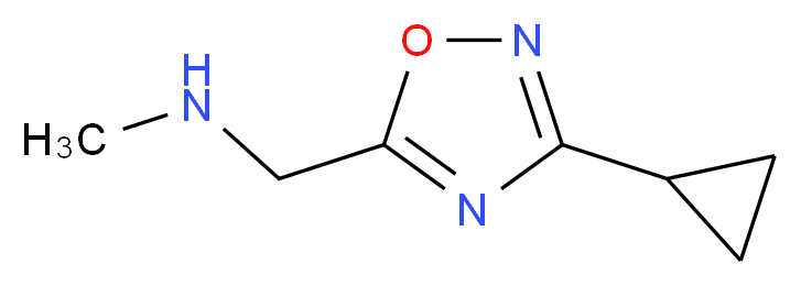 N-[(3-Cyclopropyl-1,2,4-oxadiazol-5-yl)methyl]-N-methylamine_分子结构_CAS_)