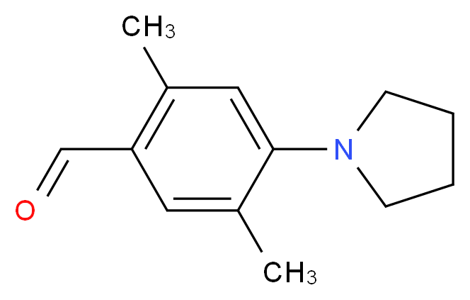 2,5-Dimethyl-4-pyrrolidin-1-yl-benzaldehyde_分子结构_CAS_)