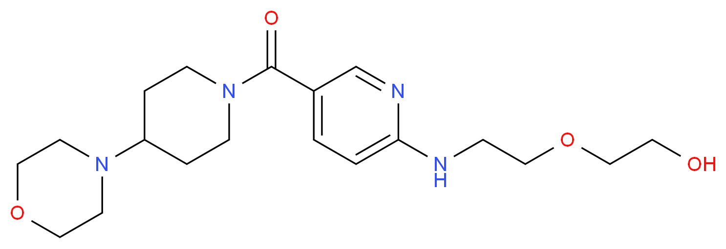 2-[2-({5-[(4-morpholin-4-ylpiperidin-1-yl)carbonyl]pyridin-2-yl}amino)ethoxy]ethanol_分子结构_CAS_)