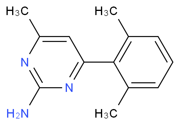 4-(2,6-dimethylphenyl)-6-methyl-2-pyrimidinamine_分子结构_CAS_)
