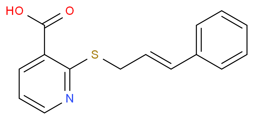 2-{[(2E)-3-phenylprop-2-en-1-yl]thio}nicotinic acid_分子结构_CAS_324779-96-6)