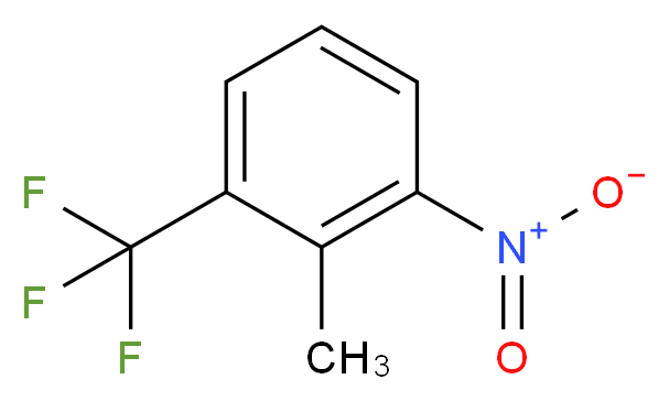 2-methyl-1-nitro-3-(trifluoromethyl)benzene_分子结构_CAS_6656-49-1