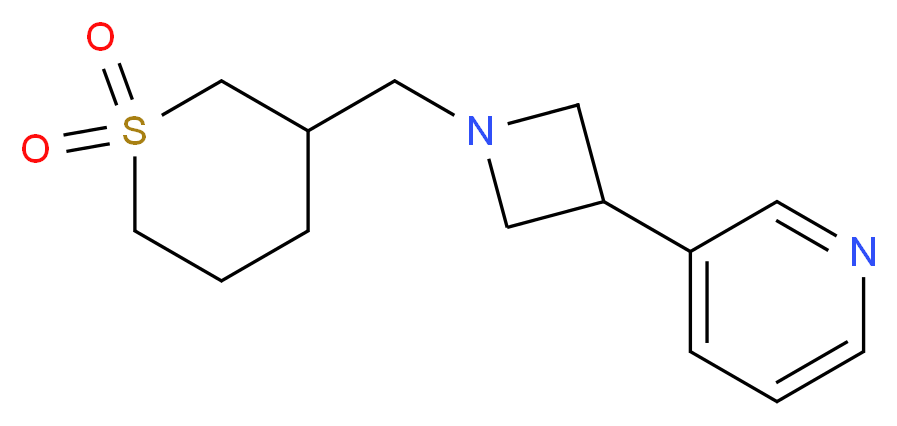 3-{1-[(1,1-dioxidotetrahydro-2H-thiopyran-3-yl)methyl]-3-azetidinyl}pyridine_分子结构_CAS_)