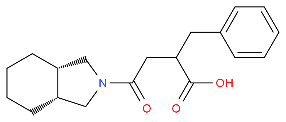 4-[(3aR,7aS)-octahydro-1H-isoindol-2-yl]-2-benzyl-4-oxobutanoic acid_分子结构_CAS_145324-16-9