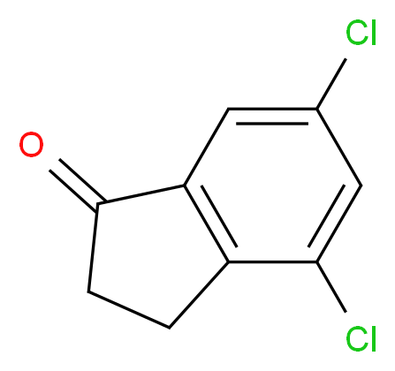 4,6-dichloro-2,3-dihydro-1H-inden-1-one_分子结构_CAS_52397-81-6