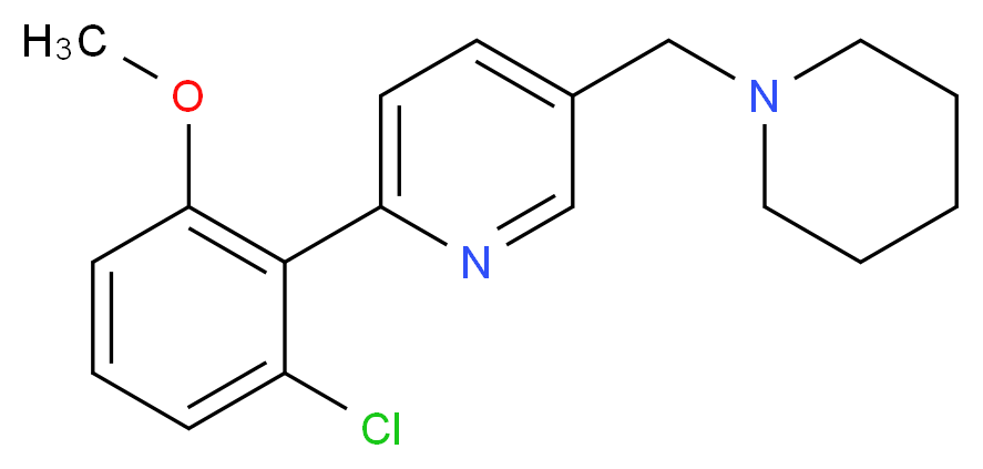 2-(2-chloro-6-methoxyphenyl)-5-(piperidin-1-ylmethyl)pyridine_分子结构_CAS_)