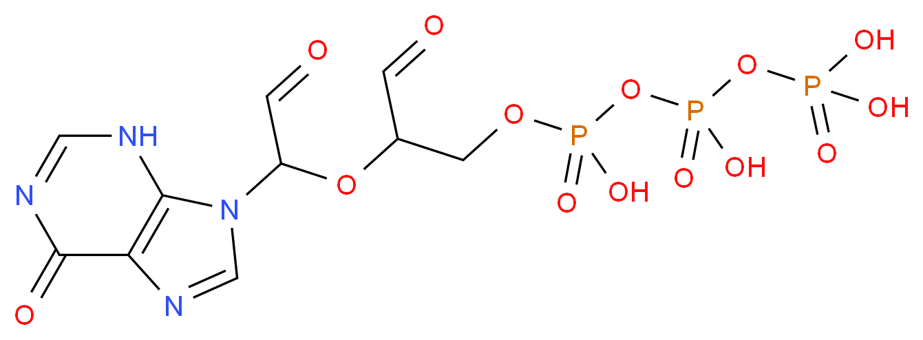 {[hydroxy({[hydroxy({3-oxo-2-[2-oxo-1-(6-oxo-6,9-dihydro-3H-purin-9-yl)ethoxy]propoxy})phosphoryl]oxy})phosphoryl]oxy}phosphonic acid_分子结构_CAS_105208-87-5