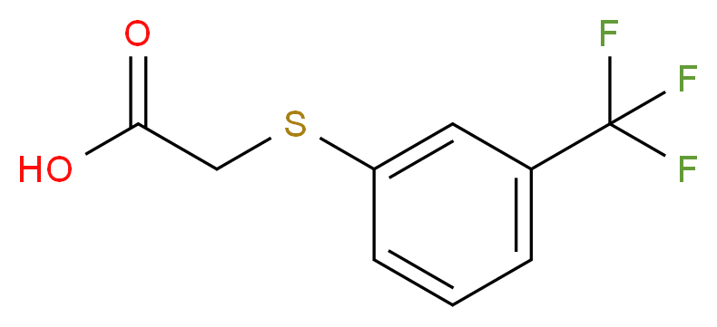 {[3-(trifluoromethyl)phenyl]thio}acetic acid_分子结构_CAS_349-83-7)