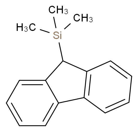 9H-fluoren-9-yltrimethylsilane_分子结构_CAS_7385-10-6