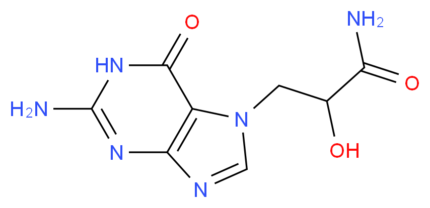 N7-(2-Carbamoyl-2-hydroxyethyl)guanine_分子结构_CAS_163734-06-3)