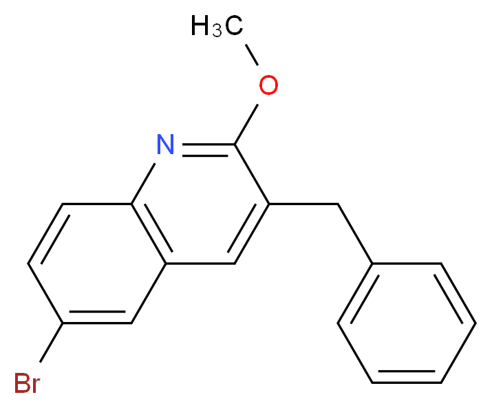 3-benzyl-6-bromo-2-methoxyquinoline_分子结构_CAS_654655-69-3