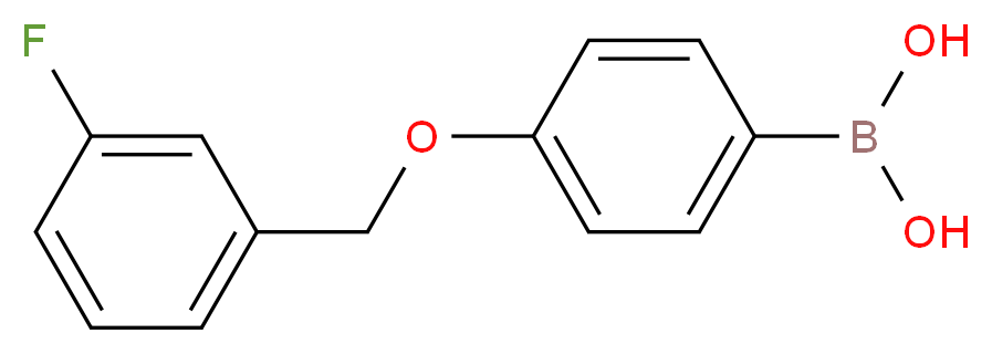 {4-[(3-fluorophenyl)methoxy]phenyl}boronic acid_分子结构_CAS_1072951-98-4