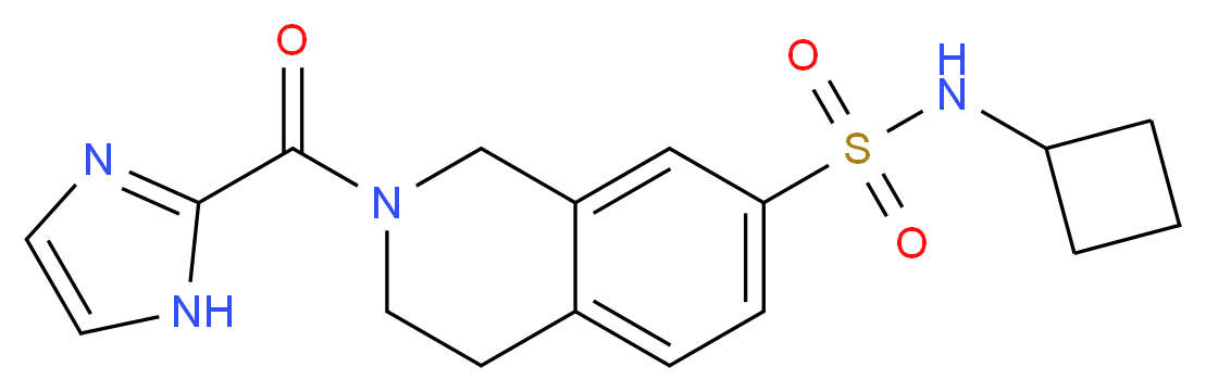 N-cyclobutyl-2-(1H-imidazol-2-ylcarbonyl)-1,2,3,4-tetrahydroisoquinoline-7-sulfonamide_分子结构_CAS_)