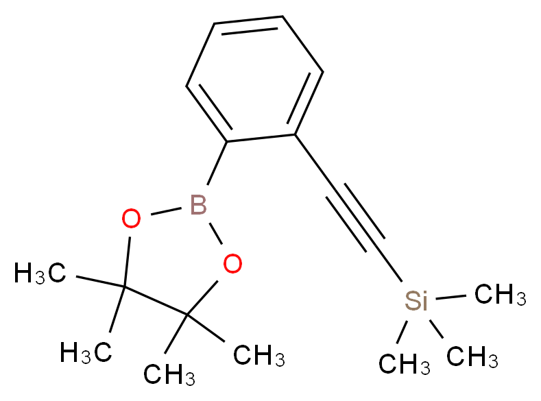 trimethyl({2-[2-(tetramethyl-1,3,2-dioxaborolan-2-yl)phenyl]ethynyl})silane_分子结构_CAS_1218790-52-3