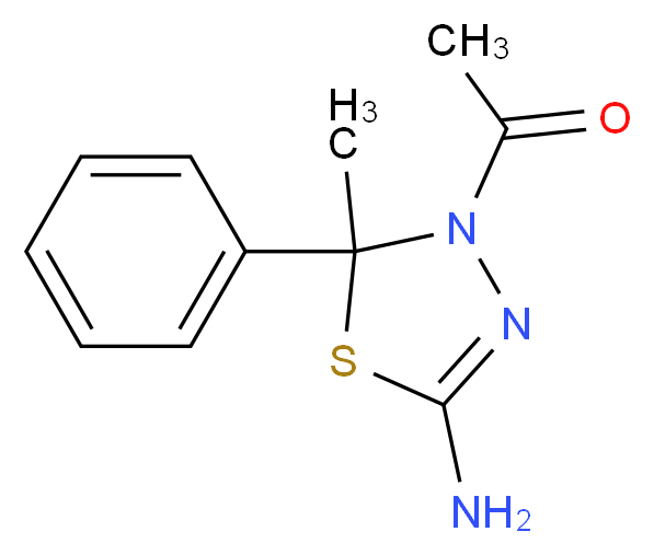 1-(5-Amino-2-methyl-2-phenyl-[1,3,4]thiadiazol-3-yl)-ethanone_分子结构_CAS_)