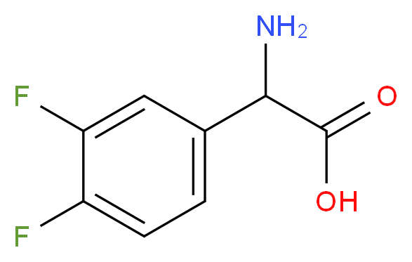 3,4-Difluorophenylglycine_分子结构_CAS_225641-94-1)