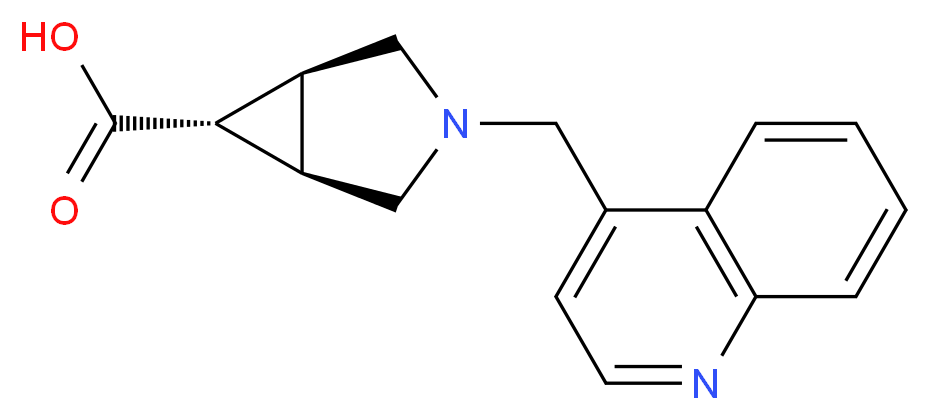 (1R*,5S*,6r)-3-(quinolin-4-ylmethyl)-3-azabicyclo[3.1.0]hexane-6-carboxylic acid_分子结构_CAS_)