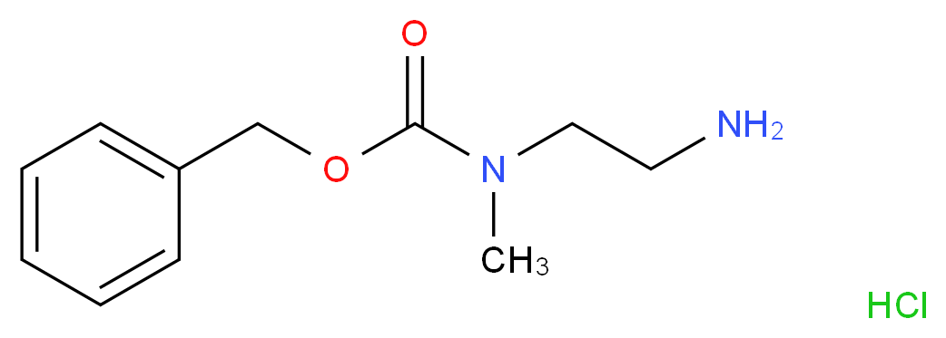 Benzyl (2-aminoethyl)(methyl)carbamate hydrochloride_分子结构_CAS_162576-01-4)