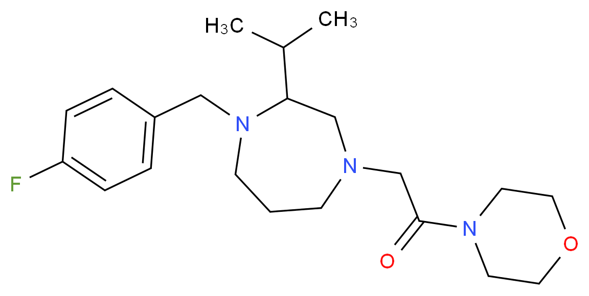 1-(4-fluorobenzyl)-2-isopropyl-4-[2-(4-morpholinyl)-2-oxoethyl]-1,4-diazepane_分子结构_CAS_)