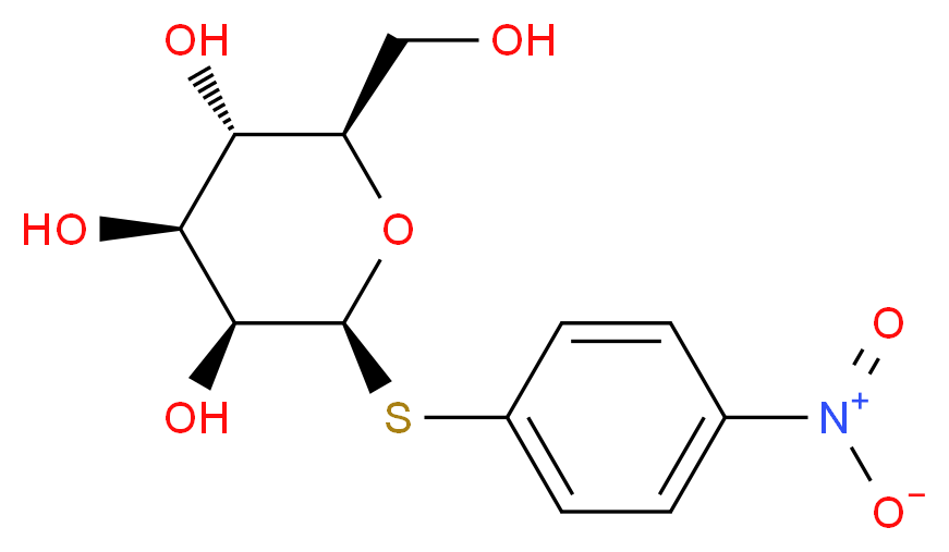 (2R,3S,4S,5S,6S)-2-(hydroxymethyl)-6-[(4-nitrophenyl)sulfanyl]oxane-3,4,5-triol_分子结构_CAS_55385-51-8