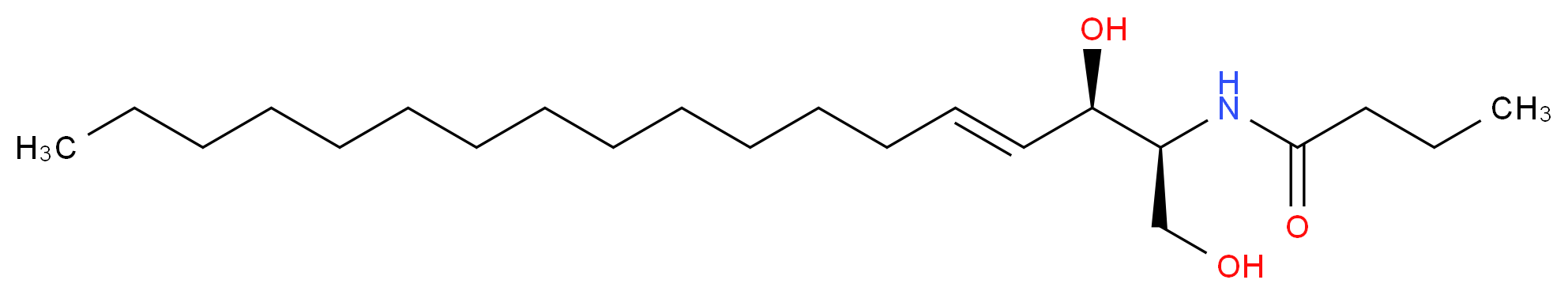 N-[(2S,3R,4E)-1,3-dihydroxyoctadec-4-en-2-yl]butanamide_分子结构_CAS_74713-58-9