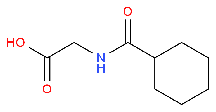 (Cyclohexanecarbonyl-amino)-acetic acid_分子结构_CAS_32377-88-1)