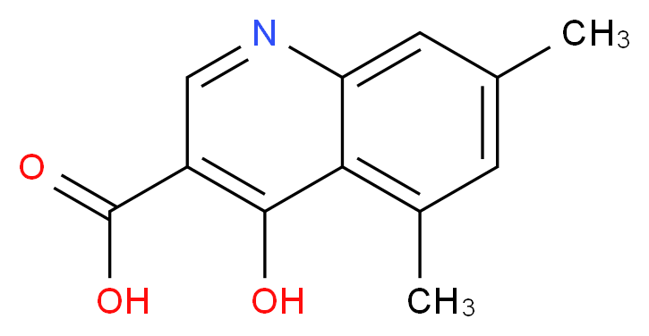 5,7-DIMETHYL-4-HYDROXYQUINOLINE-3-CARBOXYLIC ACID_分子结构_CAS_948293-86-5)