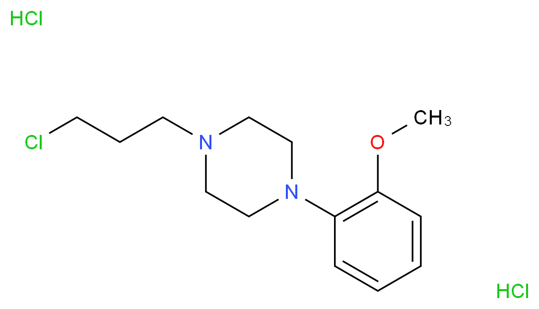 1-(3-Chloropropyl)-4-(2-methoxyphenyl)piperazine dihydrochloride 98%_分子结构_CAS_21279-77-6)