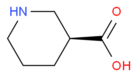 (3R)-(-)-Piperidine-3-carboxylic acid_分子结构_CAS_25137-00-2)