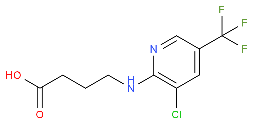 4-[3-Chloro-5-(trifluoromethyl)pyridin-2-ylamino]butyric acid 97%_分子结构_CAS_)