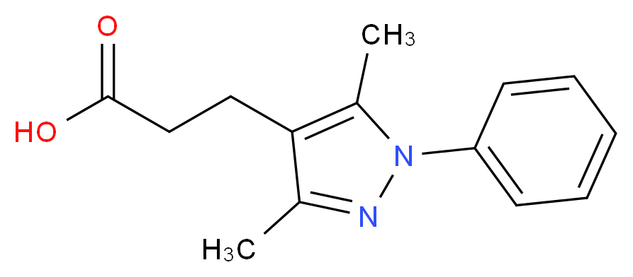 3-(3,5-Dimethyl-1-phenyl-1H-pyrazol-4-yl)-propionic acid_分子结构_CAS_381697-36-5)