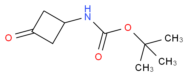 tert-butyl N-(3-oxocyclobutyl)carbamate_分子结构_CAS_)