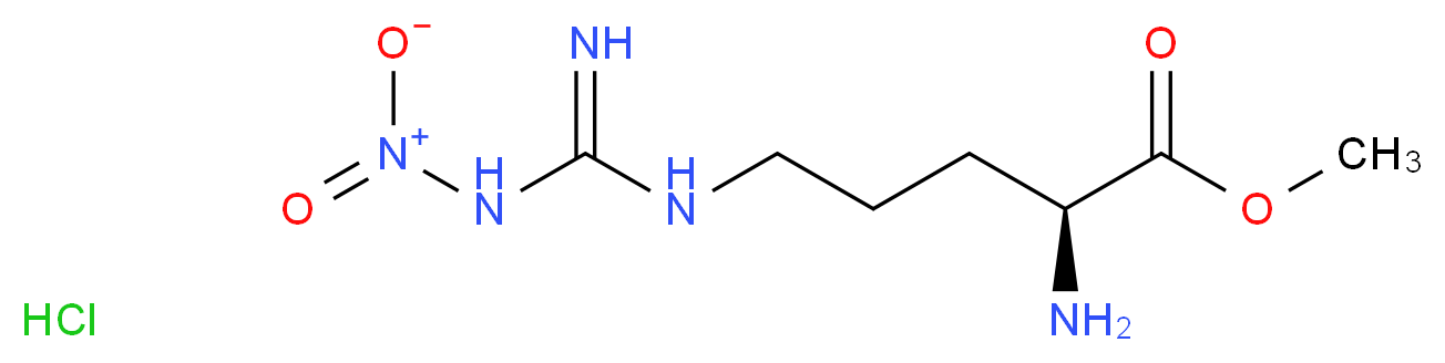 methyl (2S)-2-amino-5-(1-nitrocarbamimidamido)pentanoate hydrochloride_分子结构_CAS_51298-62-5