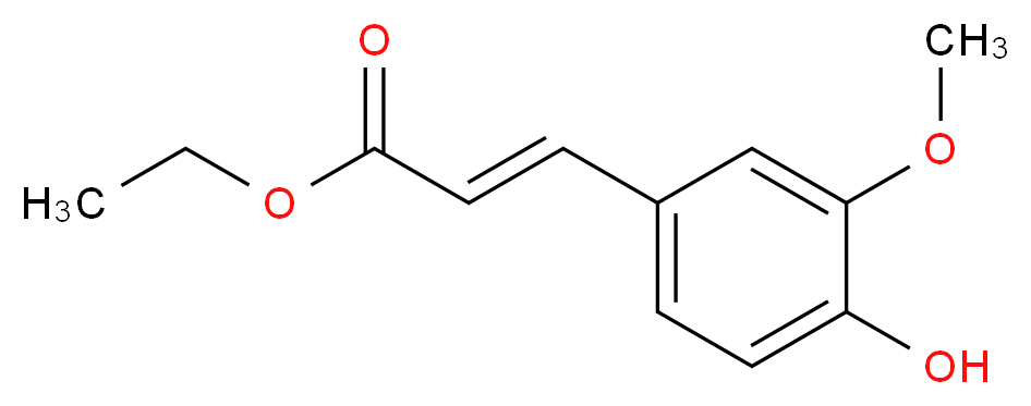 Ethyl 3-(4-hydroxy-3-methoxyphenyl)acrylate_分子结构_CAS_4046-02-0)