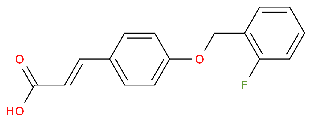 (2E)-3-{4-[(2-fluorophenyl)methoxy]phenyl}prop-2-enoic acid_分子结构_CAS_423754-20-5