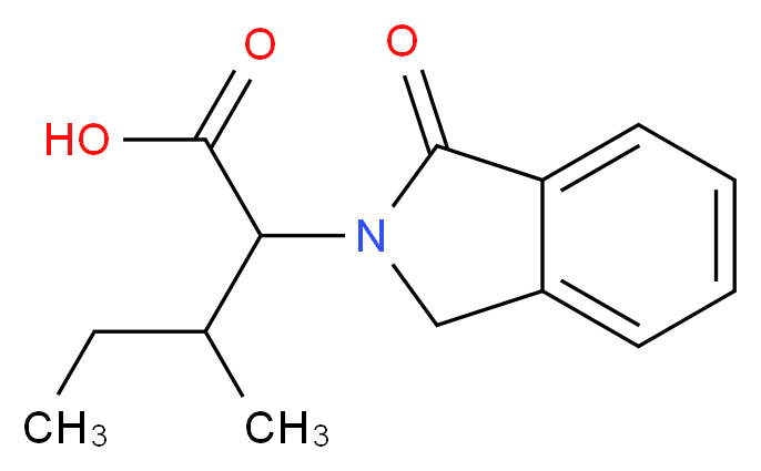 3-methyl-2-(1-oxo-2,3-dihydro-1H-isoindol-2-yl)pentanoic acid_分子结构_CAS_180923-81-3