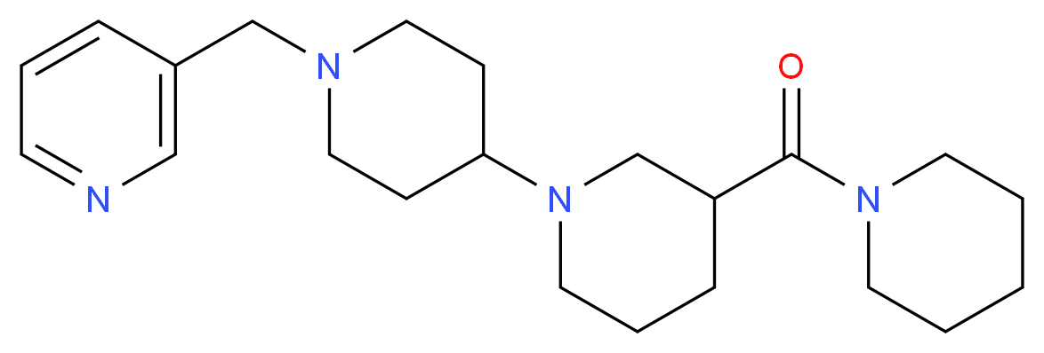 3-(piperidin-1-ylcarbonyl)-1'-(pyridin-3-ylmethyl)-1,4'-bipiperidine_分子结构_CAS_)