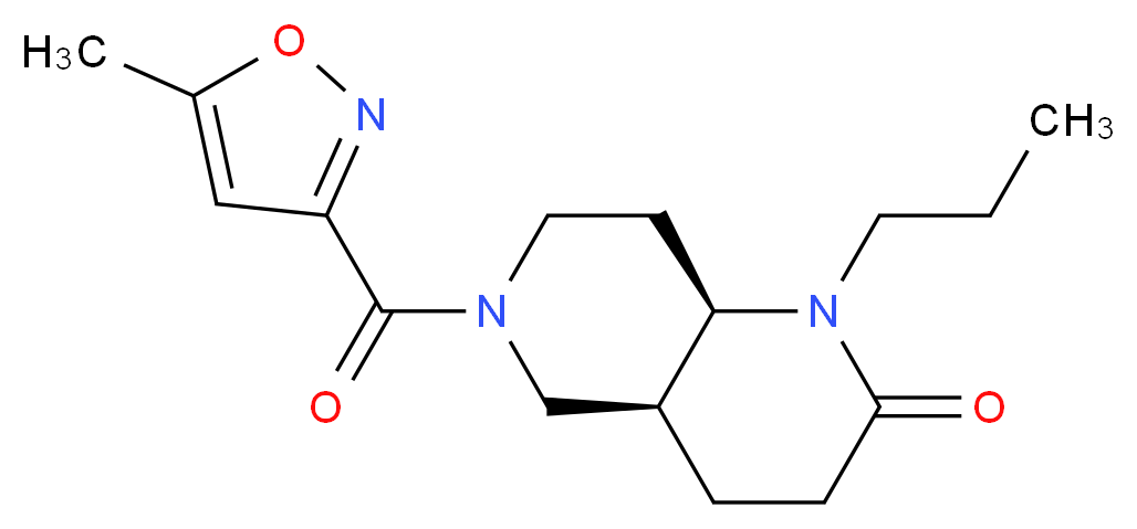 (4aS*,8aR*)-6-[(5-methylisoxazol-3-yl)carbonyl]-1-propyloctahydro-1,6-naphthyridin-2(1H)-one_分子结构_CAS_)