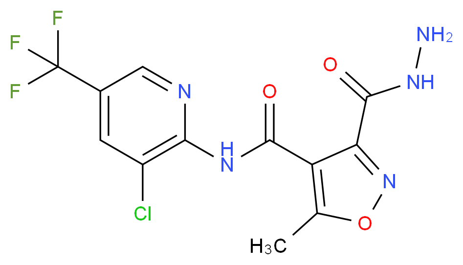 N-[3-chloro-5-(trifluoromethyl)-2-pyridinyl]-3-(hydrazinocarbonyl)-5-methyl-4-isoxazolecarboxamide_分子结构_CAS_)